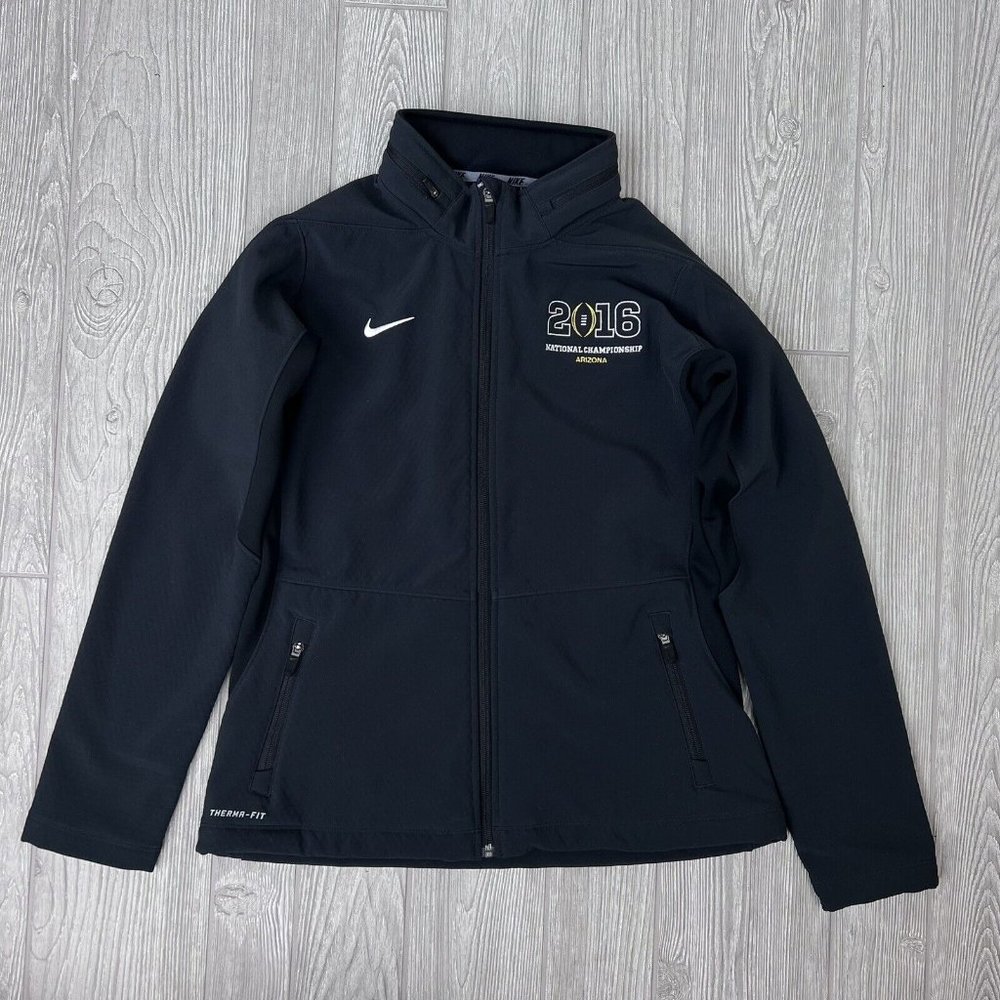 2016 National Championship Arizona Nike Sphere Hybrid Hood Jacket Therma Black M